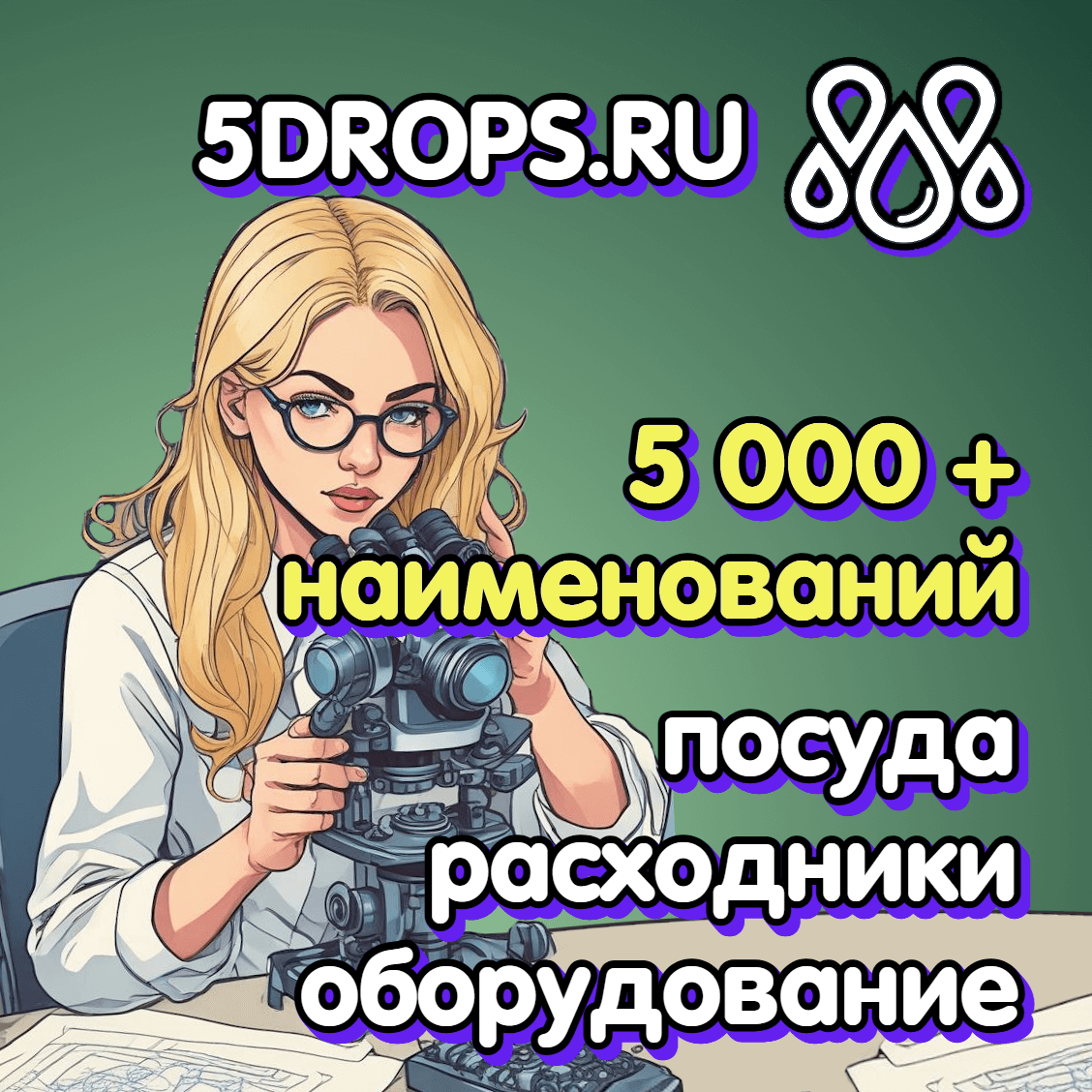 Лабораторное оборудование,<br>посуда и расходники