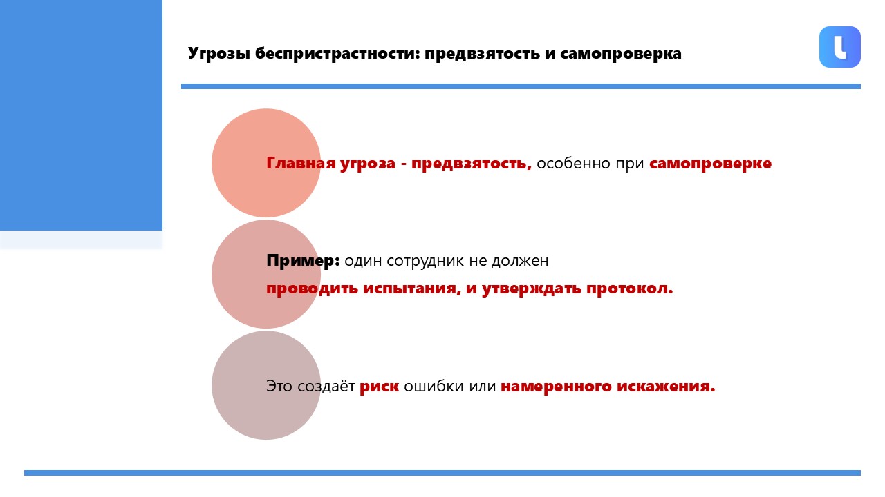 Самопроверка как угроза беспристрастности
