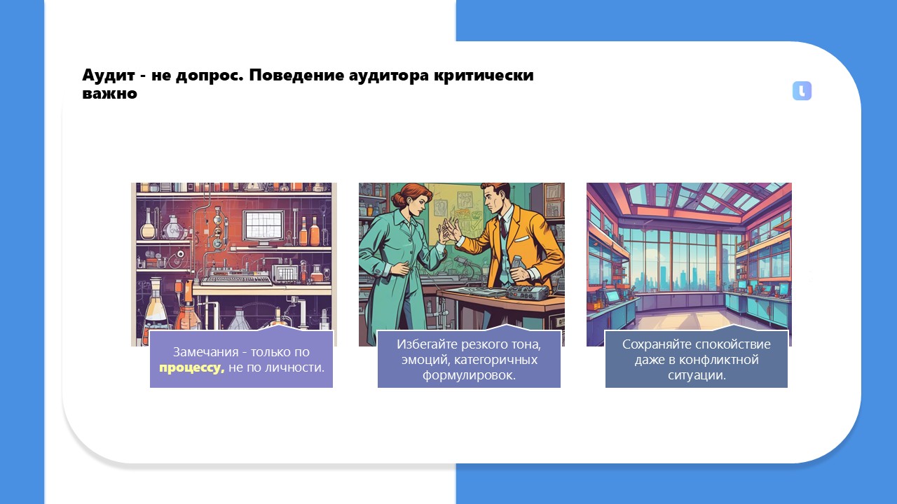 Кодекс поведения аудитора включает уважение к персоналу и создание атмосферы сотрудничества