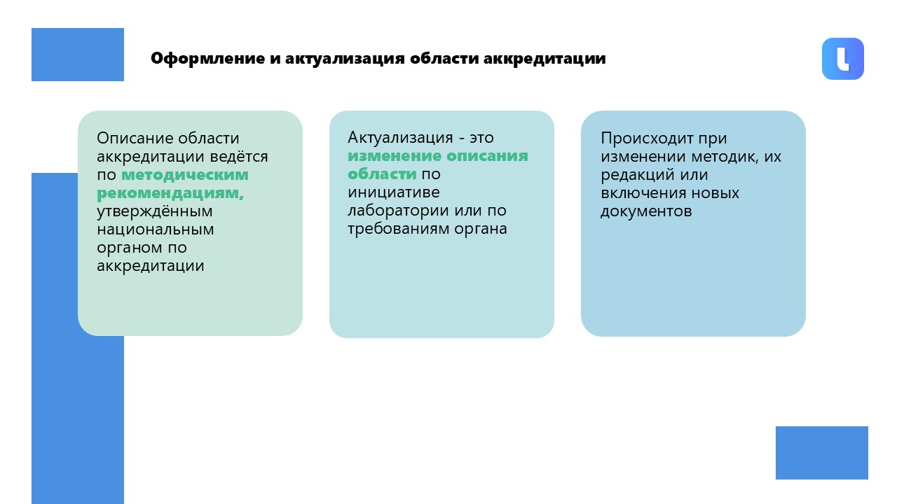 Описание области аккредитации