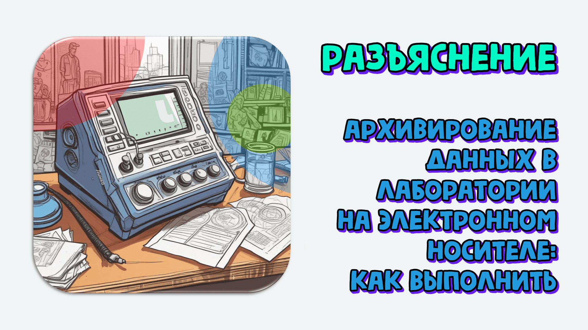 Архивирование данных на электронном носителе в лаборатории. Разъяснение