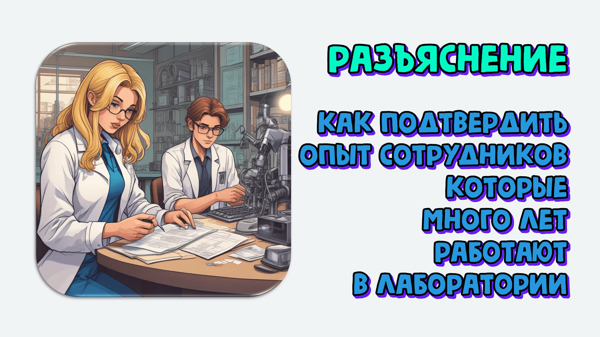 Как подтвердить опыт сотрудников, которые много лет работают в лаборатории. Разъяснение