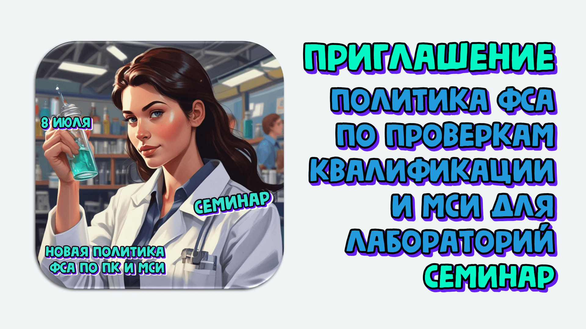 Политика ФСА по проверкам квалификации и МСИ для испытательных лабораторий. Приглашаем на семинар